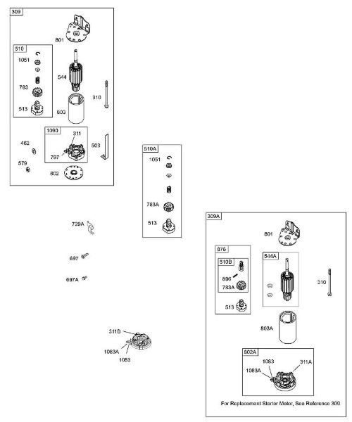 B&S - 28â  28N707-1139-E1 H - Motores de arranque eléctrico da marca Stihl