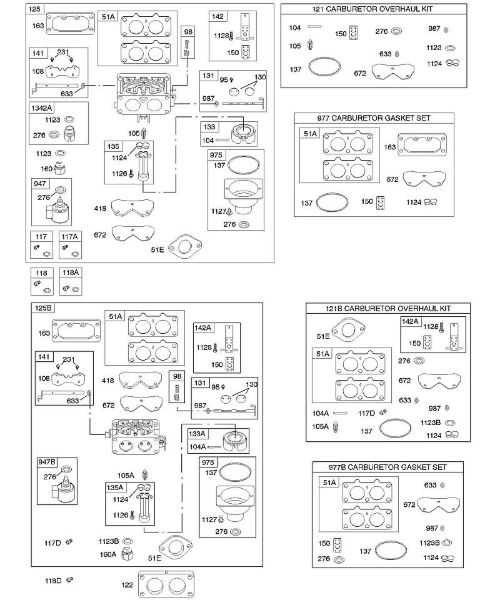 B&S - 40â  405777-0113-E1 D - Carburador, jogo â€“ revisão do carburador da marca Stihl