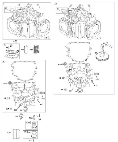 B&S - 40â  405777-0134-E1 G - Cilindro, cárter do óleo do motor da marca Stihl