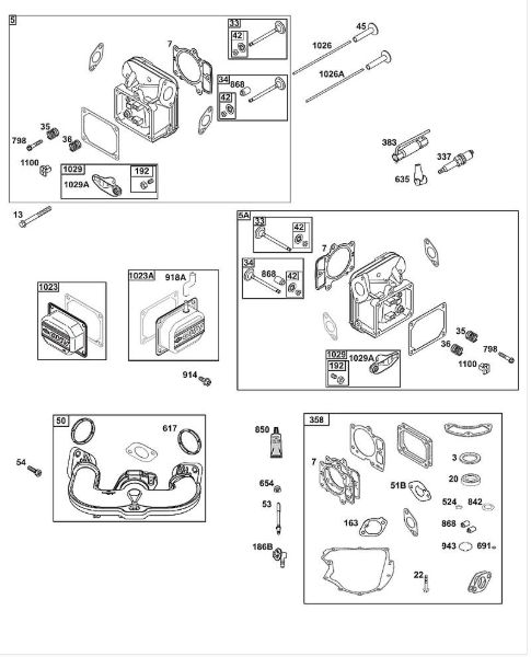 B&S - 40â  40R577-0002-H5 H - BLOCO DA CABEÃ‡A DO CILINDRO da marca Stihl