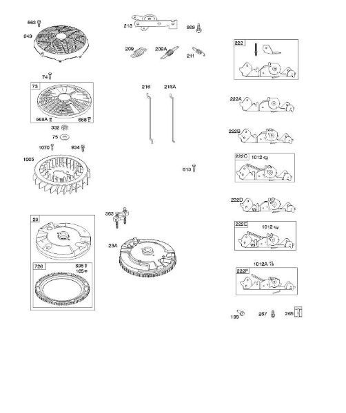 B&S - 44â  445577-0125-B1 H - Roda volante, regulador da marca Stihl