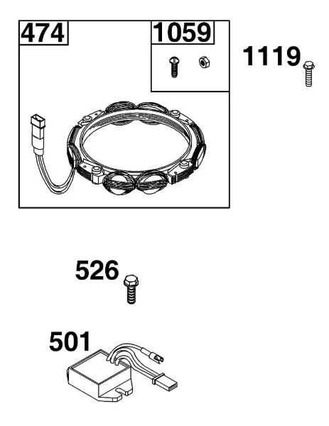 B&S - 44â  44T977-0054-G1 B - BLOCO DO GERADOR da marca Stihl