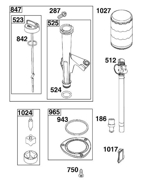 B&S - 44â  44U777-0010-G1 J - BLOCO DA LUBRIFICAÃ‡ÃƒO da marca Stihl