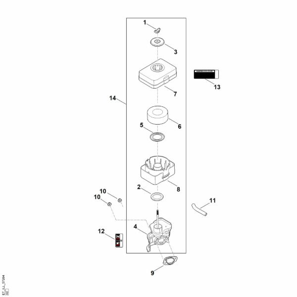 Imagem de B - Filtro de ar EHC 600.0 (EHC600-0001)