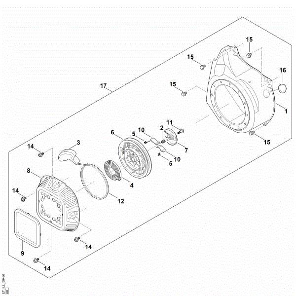 Imagem de J - Sistema de arranque, cárter do ventilador EHC 700.0 (EHC700-0002)