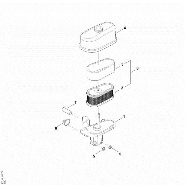 Imagem de B - Filtro de ar EVC 1000.0 (EVC1000-0001)
