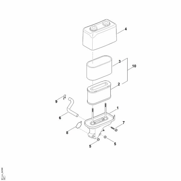 Imagem de B - Filtro de ar EVC 2000.0 (EVC2000-0001)
