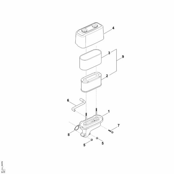 Imagem de B - Filtro de ar EVC 4000.1 (EVC4000-0003)
