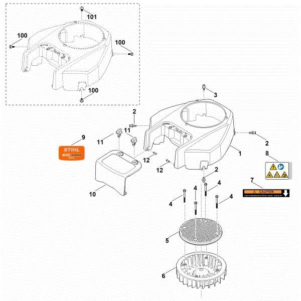Imagem de C - Caixa do ventilador EVC 7000.0 (EVC7000-0001)