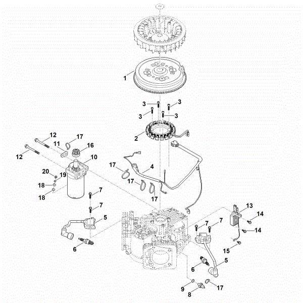 Imagem de D - Sistema de ignição, motor de arranque, roda volante EVC 8000.0 (EVC8000-0001)