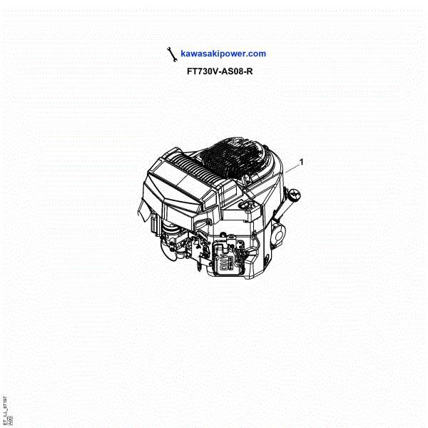Imagem de A - Peças sobressalentes do motor FT730V-AS08-R