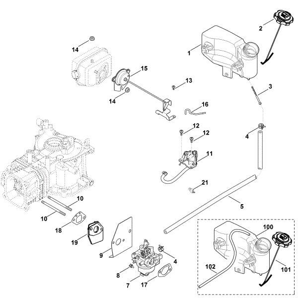 Imagem de G - Carburador, conduta do combustível XT-800 (XT800-3088)