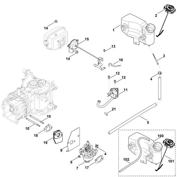 Imagem de G - Carburador, conduta do combustível XT-800 (XT800-3090)
