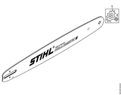 Guias Guia R 37cm/15" 1,6mm/0.063" .325" Rollomatic E .325" 10 Dentes da marca Stihl