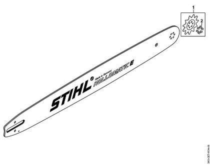 Guias Guia R 45cm/18" 1,3mm/0.050" 3/8" Rollomatic E 3/8" 11 Dentes (.050") da marca Stihl