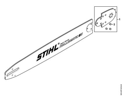 Guias Guia S 63cm/25" 1,3mm/0.050" 3/8" Rollomatic ES 3/8â€ 11 Dentes da marca Stihl