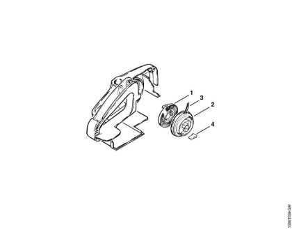 Moto-serras a gasolina (MS) 009 E Dispositivo de arranque (35.85), (25.84) da marca Stihl