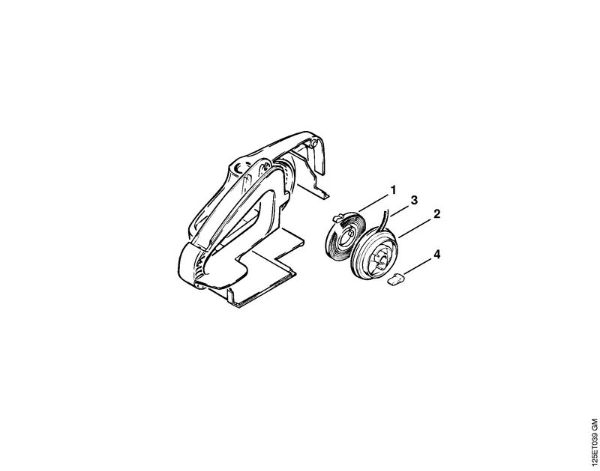Moto-serras a gasolina (MS) 009 E Dispositivo de arranque (35.85), (25.84) da marca Stihl