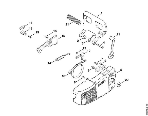 Moto-serras a gasolina (MS) 009 E Freio da corrente da marca Stihl
