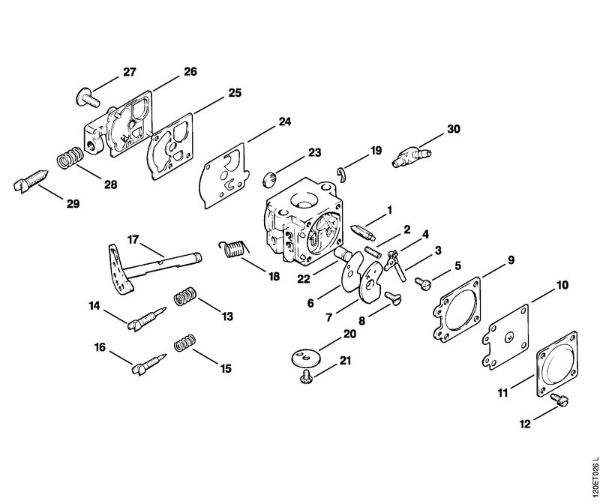 Moto-serras a gasolina (MS) 011 AVE Carburador WA-99 da marca Stihl
