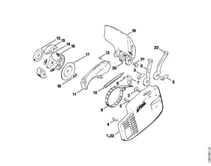 Moto-serras a gasolina (MS) 015 AVE Freio da corrente da marca Stihl