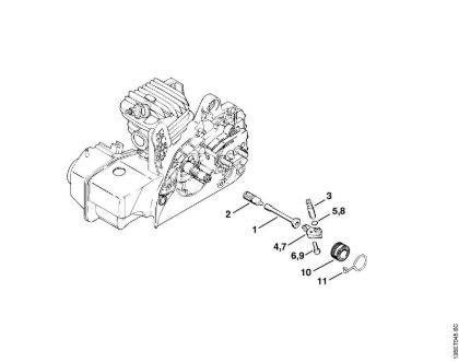 Moto-serras a gasolina (MS) 025 Bomba de óleo da marca Stihl