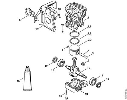 Moto-serras a gasolina (MS) 029 Cilindro 029 da marca Stihl