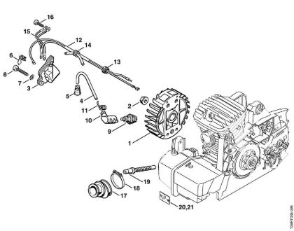 Moto-serras a gasolina (MS) 029 Sistema de ignição da marca Stihl