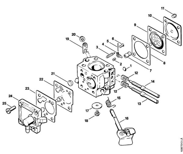 Moto-serras a gasolina (MS) 032 AV Carburador da marca Stihl
