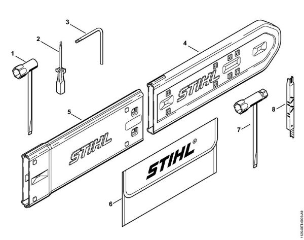 Moto-serras a gasolina (MS) 034 Ferramentas, Acessórios especiais da marca Stihl