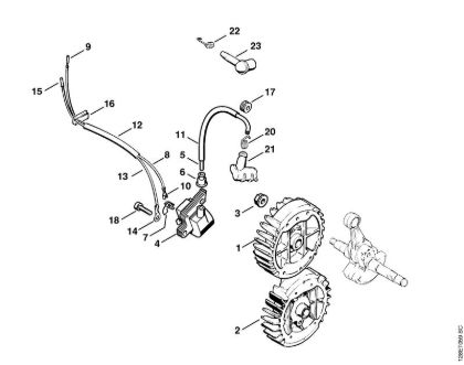Moto-serras a gasolina (MS) 034 Sistema de ignição da marca Stihl
