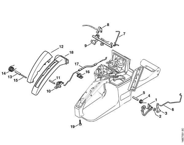 Moto-serras a gasolina (MS) 036 QS Accionamento de gás da marca Stihl