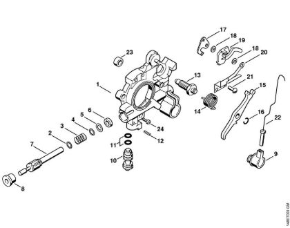 Moto-serras a gasolina (MS) 036 QS Bomba de óleo da marca Stihl