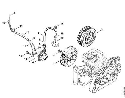 Moto-serras a gasolina (MS) 036 QS Sistema de ignição da marca Stihl
