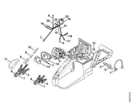 Moto-serras a gasolina (MS) 036 WVH Aquecimento da marca Stihl