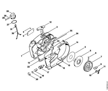 Moto-serras a gasolina (MS) 041 AVEQ Dispositivo de arranque da marca Stihl