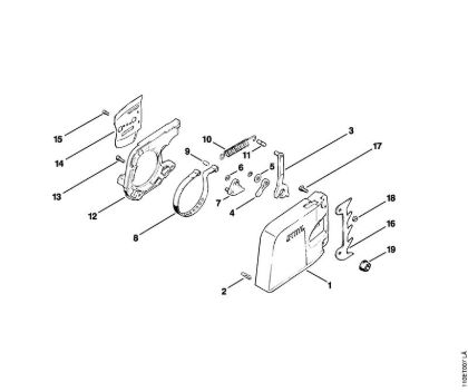 Moto-serras a gasolina (MS) 041 AVFBQ Freio da corrente da marca Stihl