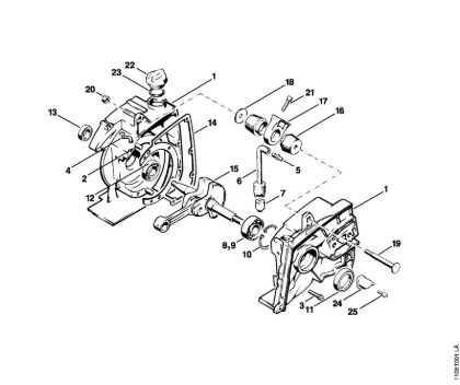 Moto-serras a gasolina (MS) 041 AVQ Caixa da cambota da marca Stihl