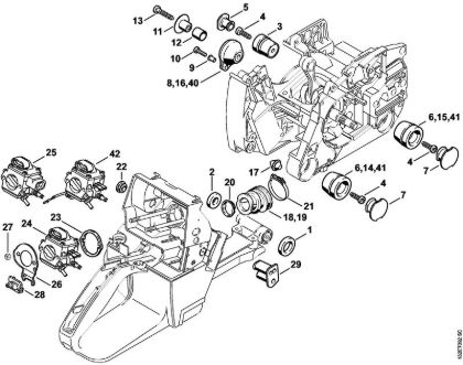 Moto-serras a gasolina (MS) 044 C Sistema anti-vibratório da marca Stihl