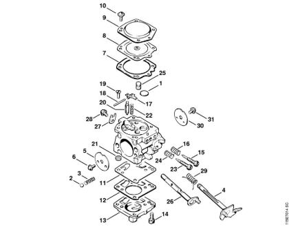 Moto-serras a gasolina (MS) 045 AVEQ Carburador da marca Stihl