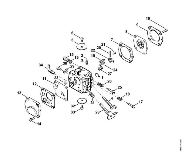 Moto-serras a gasolina (MS) 051 Carburador HS-60 da marca Stihl