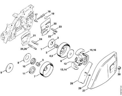 Moto-serras a gasolina (MS) 056 M Embreagem da marca Stihl