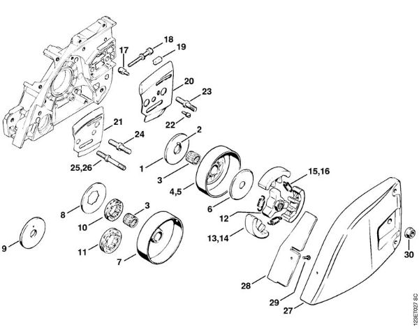 Moto-serras a gasolina (MS) 056 M Embreagem da marca Stihl