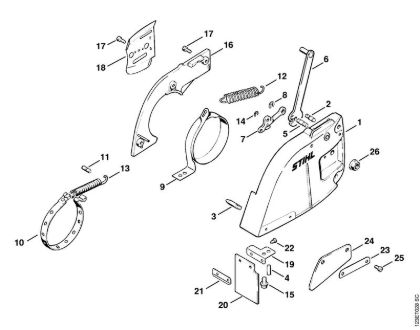 Moto-serras a gasolina (MS) 056 S Freio da corrente da marca Stihl