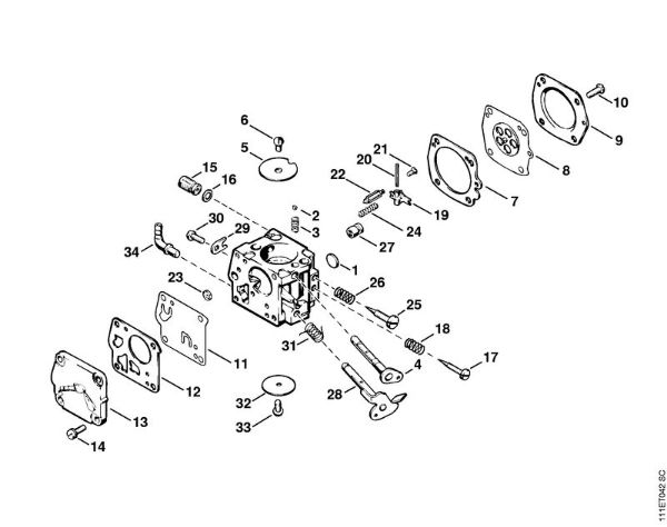 Moto-serras a gasolina (MS) 075 AVE Carburador Tillotson da marca Stihl