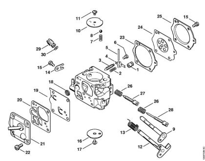 Moto-serras a gasolina (MS) 076 S Carburador WJ-112 da marca Stihl