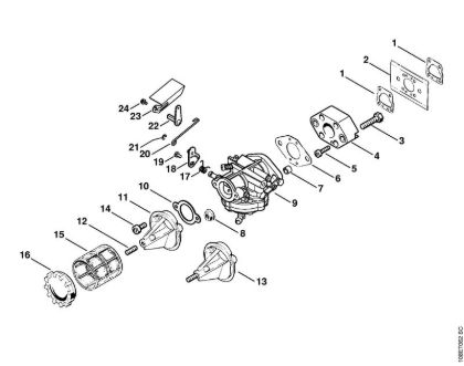 Moto-serras a gasolina (MS) 08 SE Filtro de ar da marca Stihl