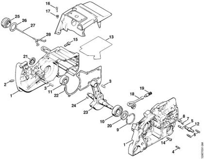 Moto-serras a gasolina (MS) 084 W Caixa da cambota da marca Stihl