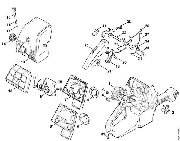 Moto-serras a gasolina (MS) 084 W Filtro de ar da marca Stihl