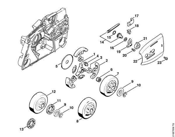 Moto-serras a gasolina (MS) 088 Embreagem da marca Stihl